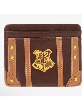 Harry Potter Hogwarts Suitcase Cardholder Card Holder Wallet Brown NWT
